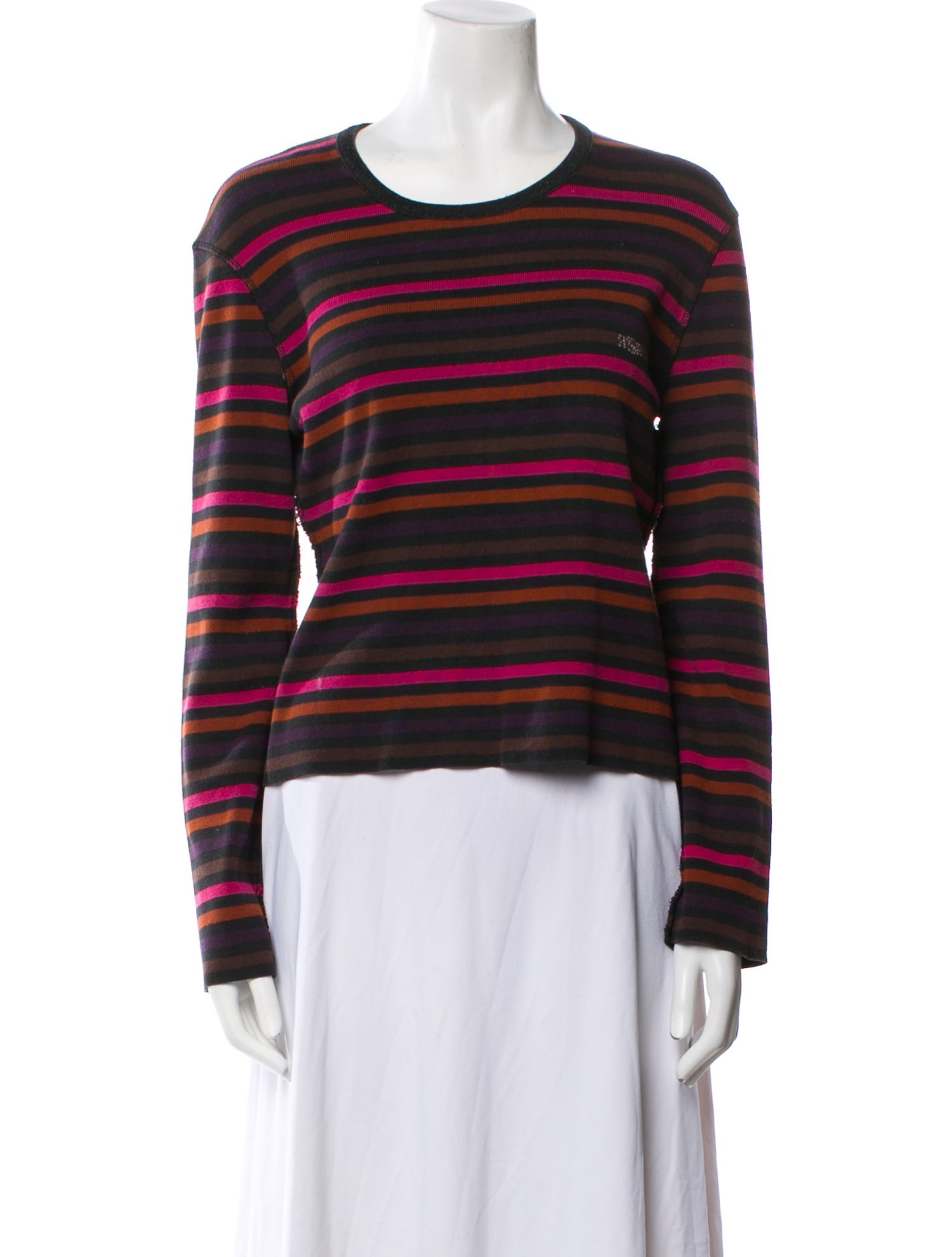 Sonia Rykiel Striped Crew Neck Top