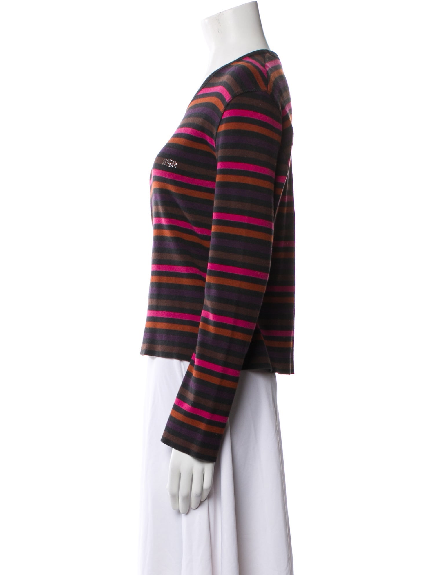 Sonia Rykiel Striped Crew Neck Top