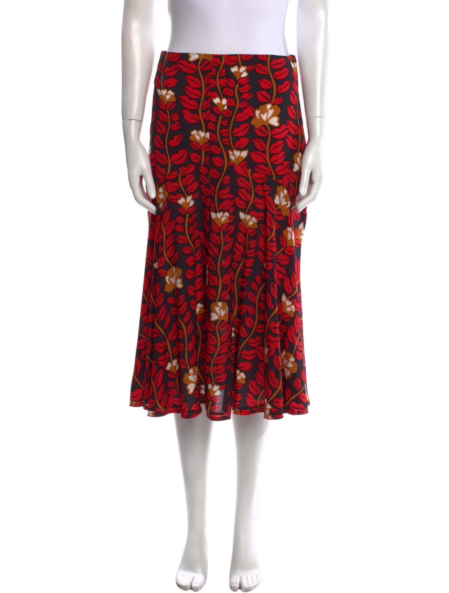 Sonia Rykiel Silk Midi Length Skirt