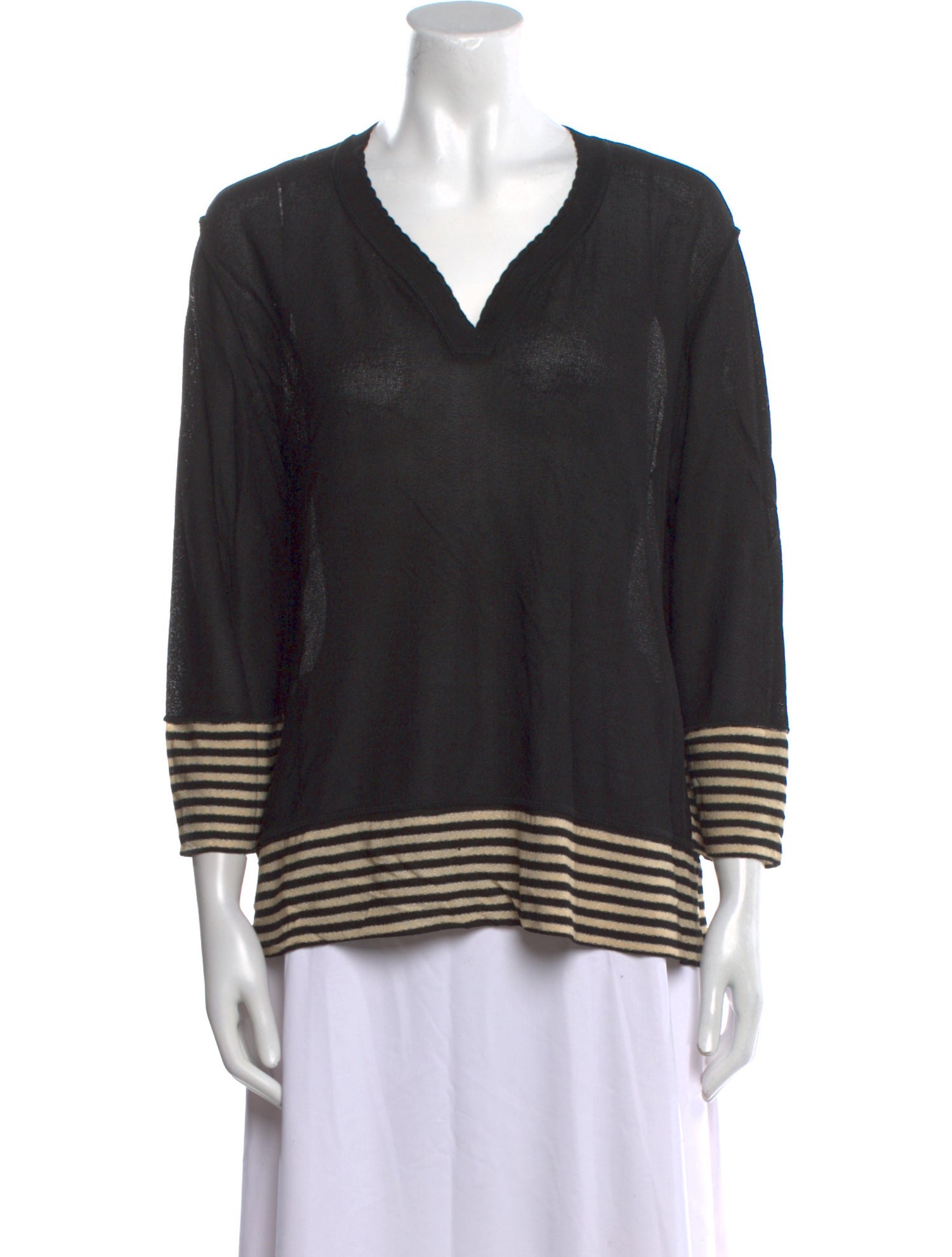 Sonia Rykiel Graphic Print V-Neck Top