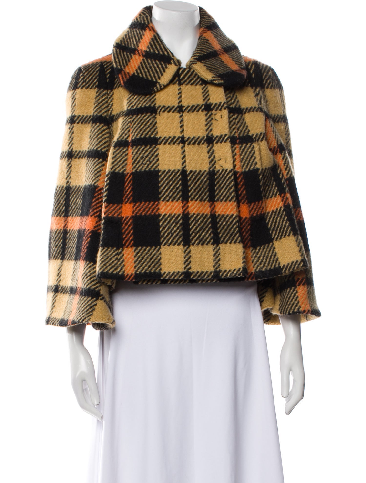 Sonia Rykiel Mohair Plaid Print Jacket