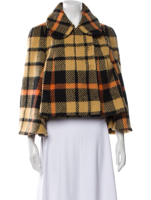 Sonia Rykiel Mohair Plaid Print Jacket