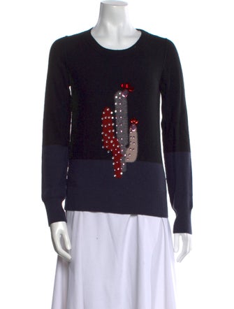 Sonia Rykiel Merino Wool Graphic Print Sweater