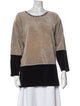 Sonia Rykiel Colorblock Pattern Scoop Neck Sweatshirt