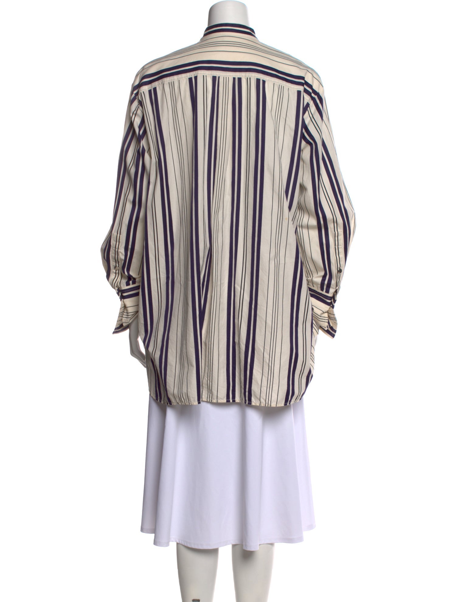 Sonia Rykiel Striped Long Sleeve Button-Up Top