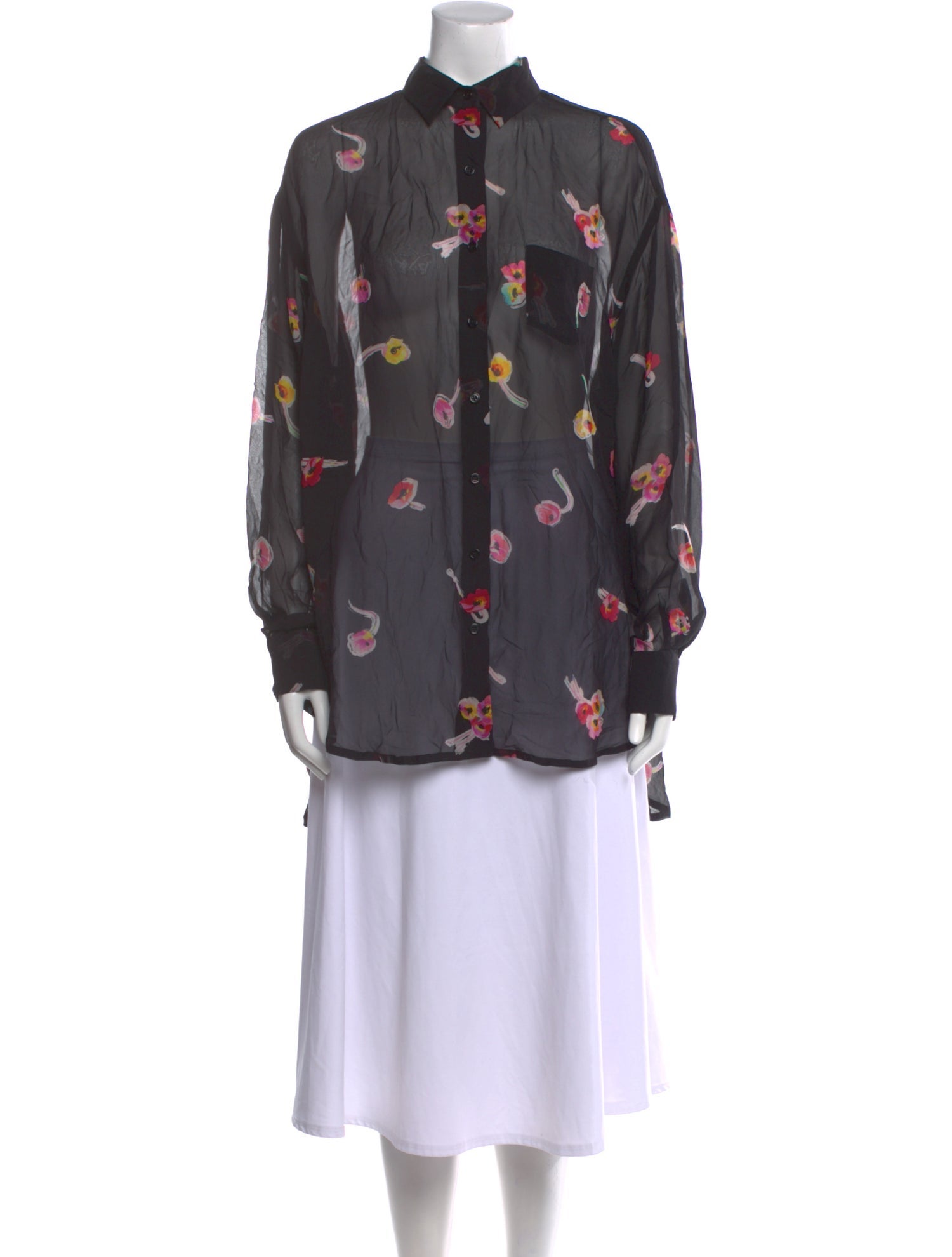 Sonia Rykiel Vintage Silk Button-Up Top w/ Tags