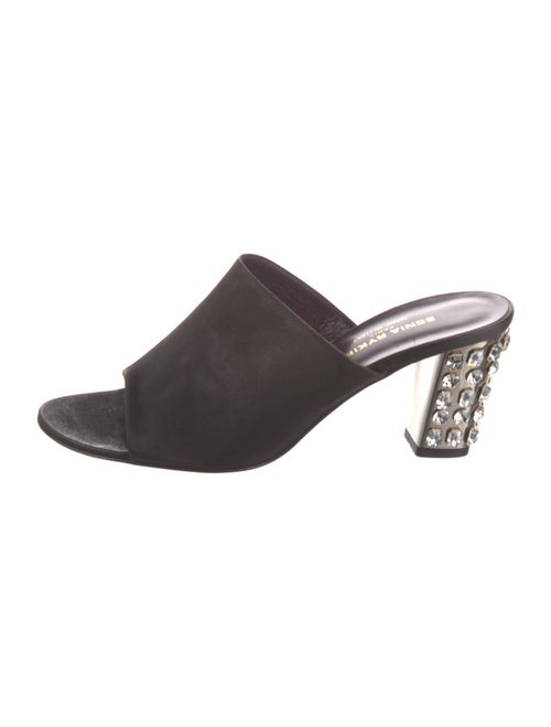 Sonia Rykiel Suede Crystal Embellishments Slides