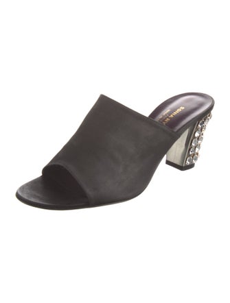Sonia Rykiel Suede Crystal Embellishments Slides