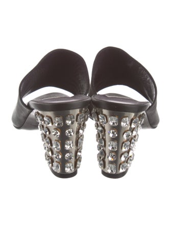 Sonia Rykiel Suede Crystal Embellishments Slides