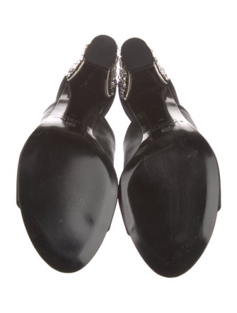 Sonia Rykiel Suede Crystal Embellishments Slides