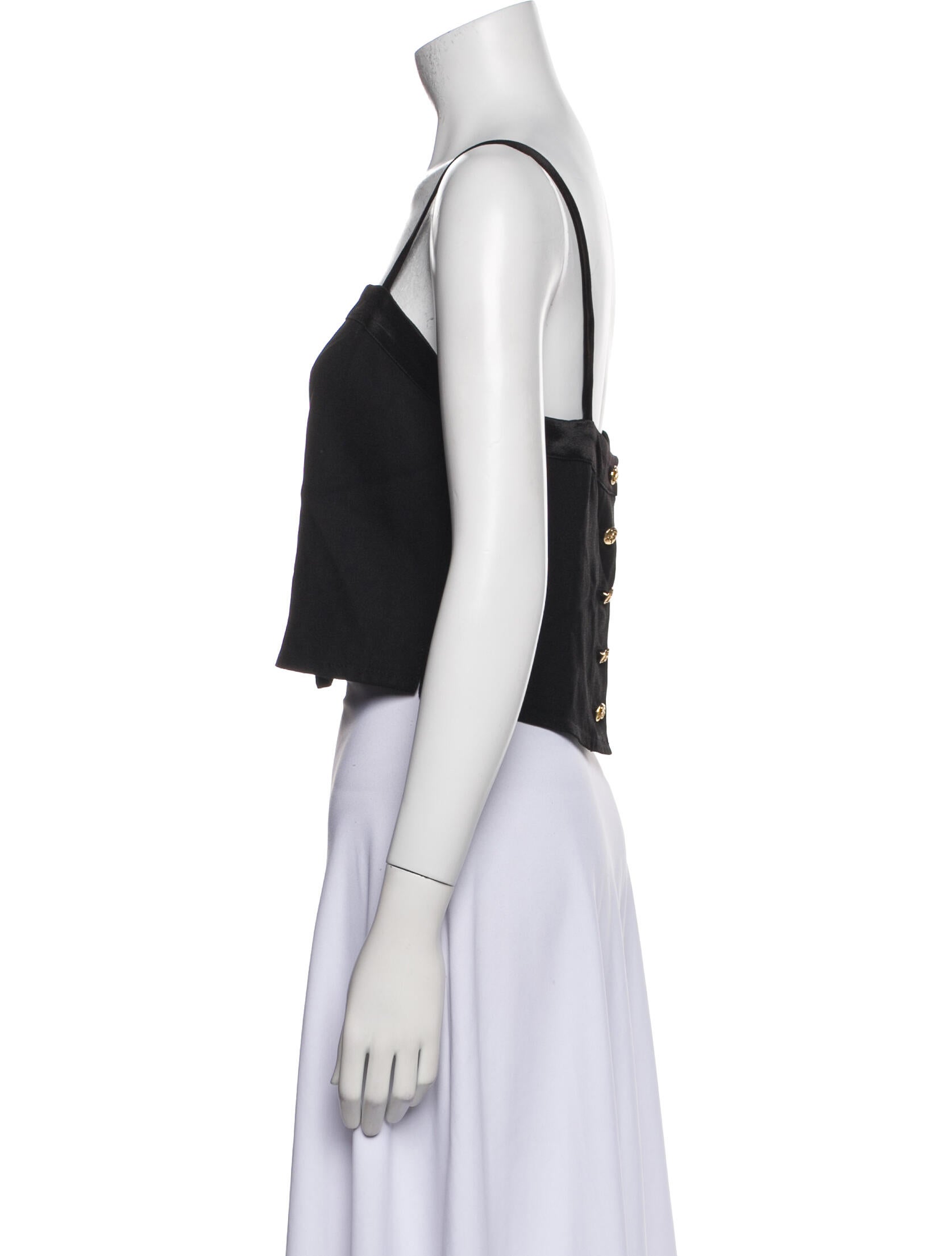 Sonia Rykiel Square Neckline Sleeveless Crop Top