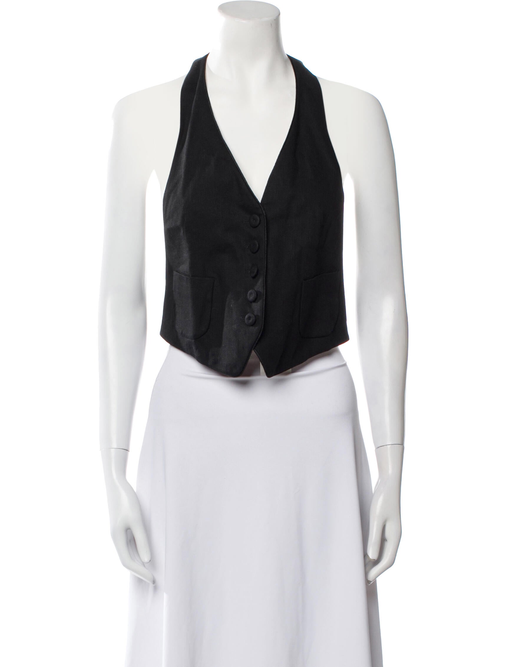 Sonia Rykiel Vintage Linen Crop Top