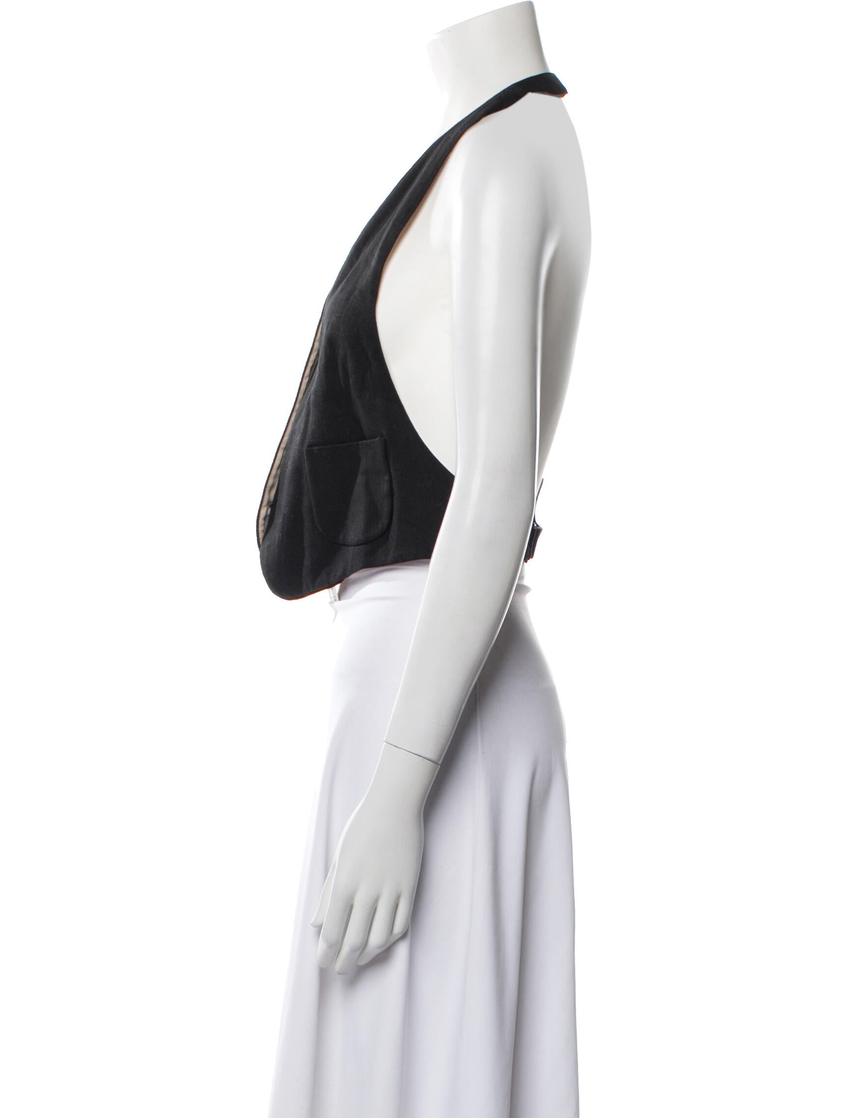 Sonia Rykiel Vintage Linen Crop Top