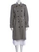 Sonia Rykiel Wool Plaid Print Trench Coat