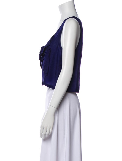 Sonia Rykiel Silk V-Neck Crop Top