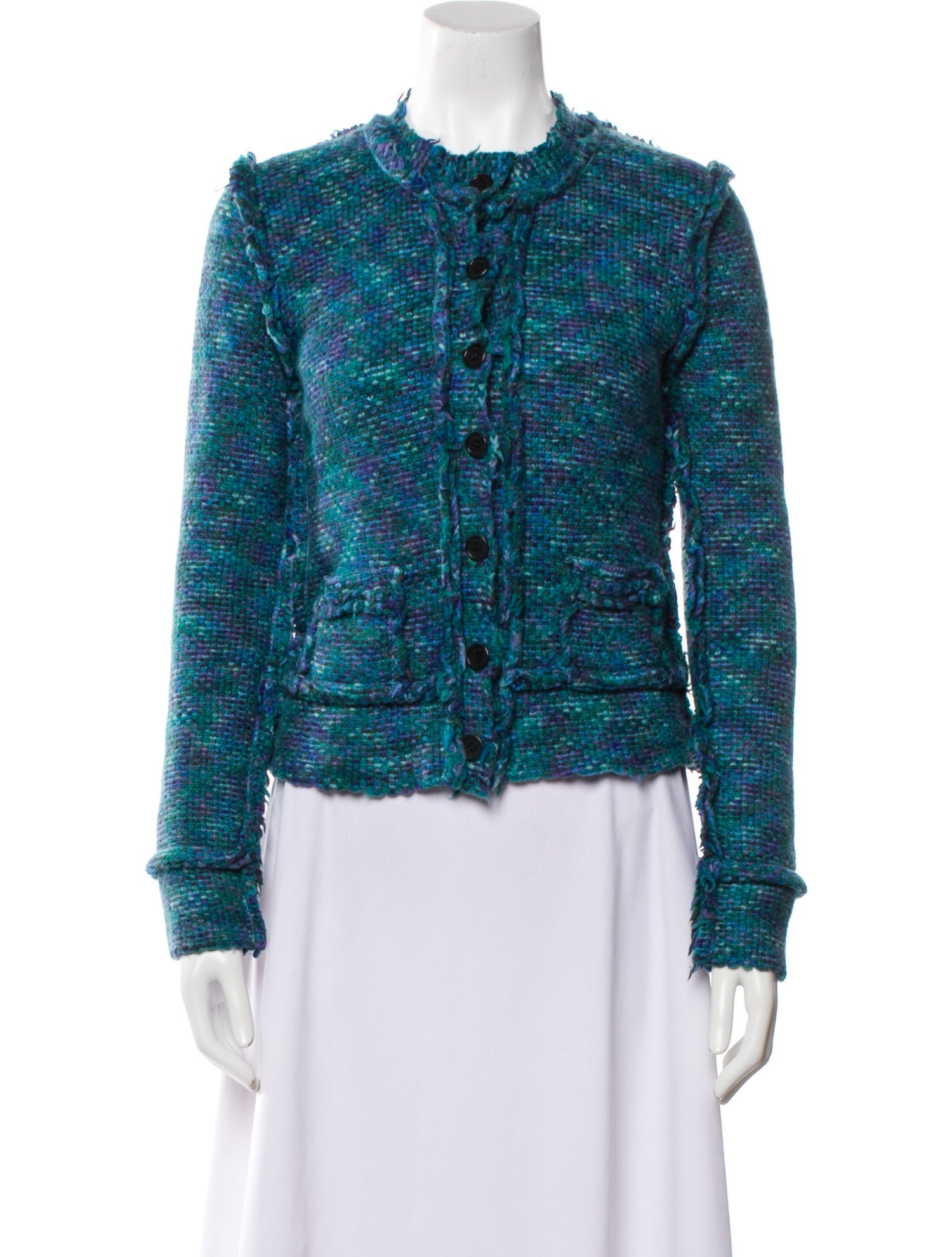 Sonia Rykiel Merino Wool Tweed Pattern Evening Jacket