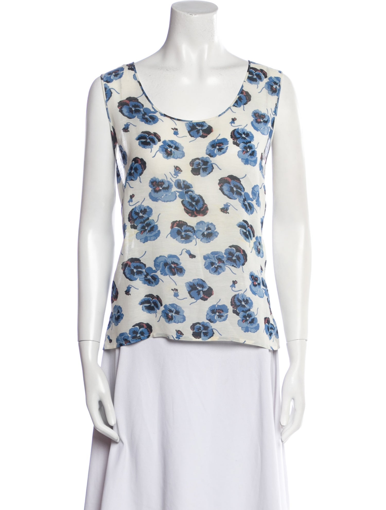 Sonia Rykiel Printed Scoop Neck Top