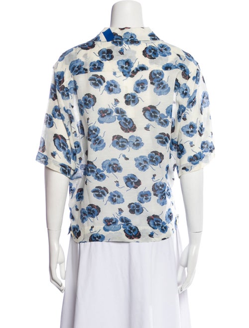 Sonia Rykiel Floral Print Short Sleeve Button-Up Top