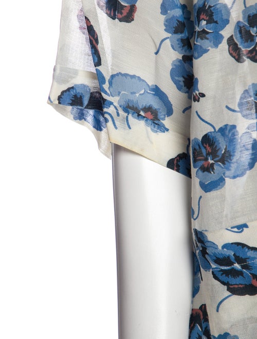 Sonia Rykiel Floral Print Short Sleeve Button-Up Top