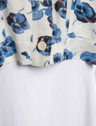 Sonia Rykiel Floral Print Short Sleeve Button-Up Top