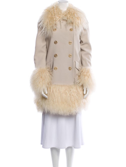 Sonia Rykiel Wool Faux Fur Coat
