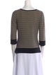 Sonia Rykiel Striped Bateau Neckline Sweater