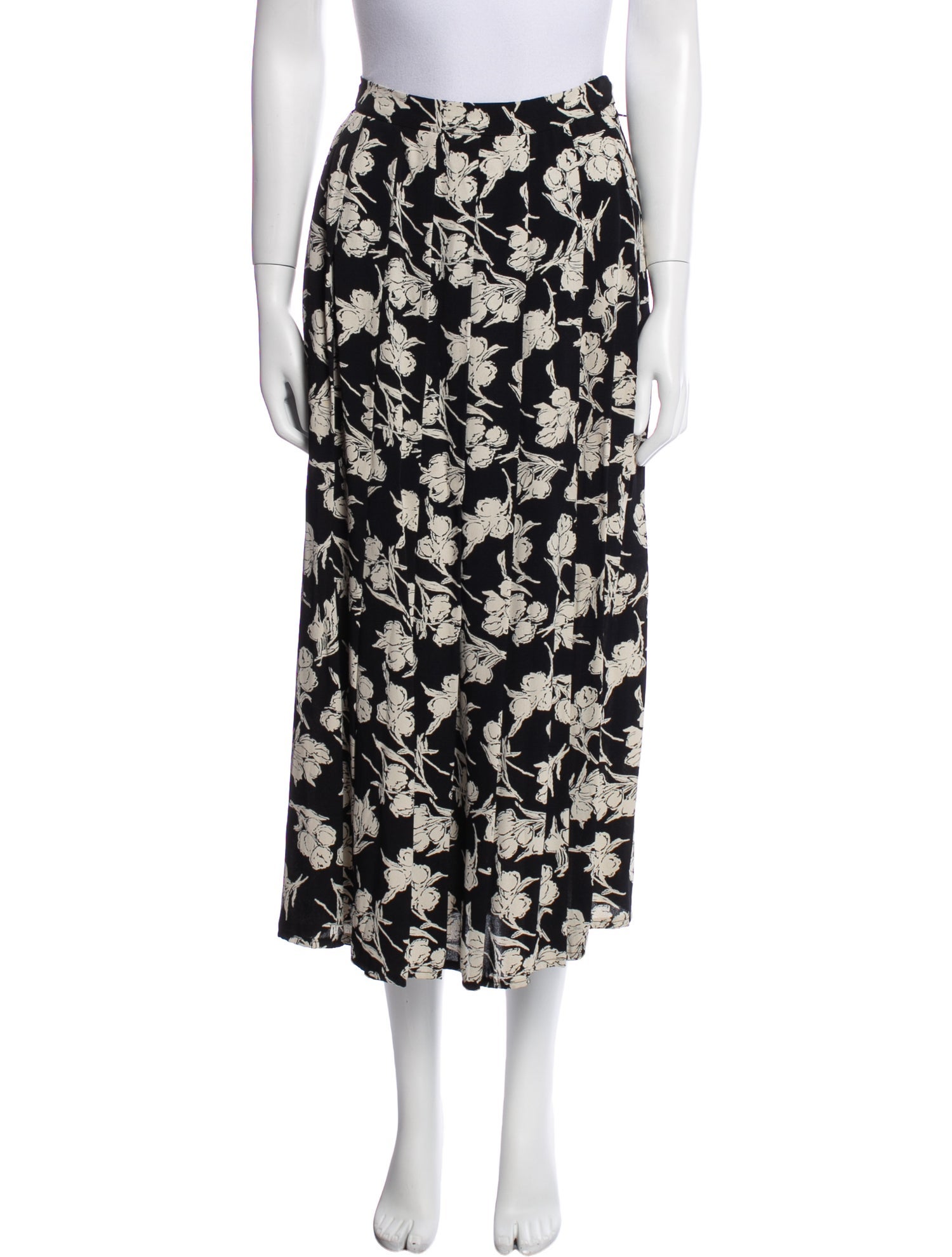 Sonia Rykiel Floral Print Midi Length Skirt
