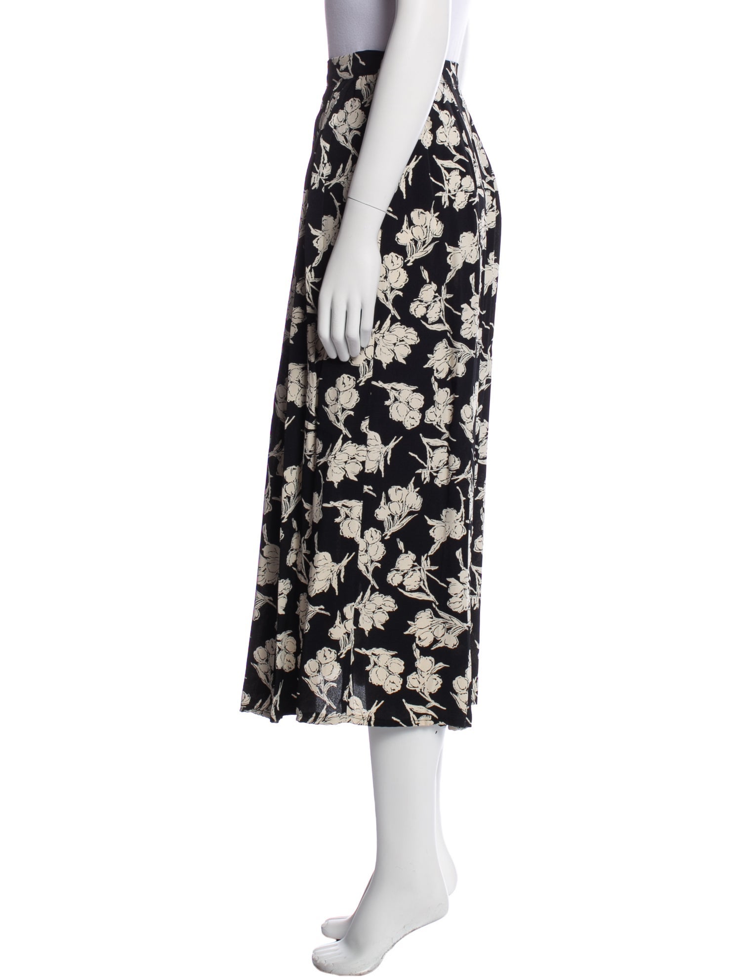 Sonia Rykiel Floral Print Midi Length Skirt