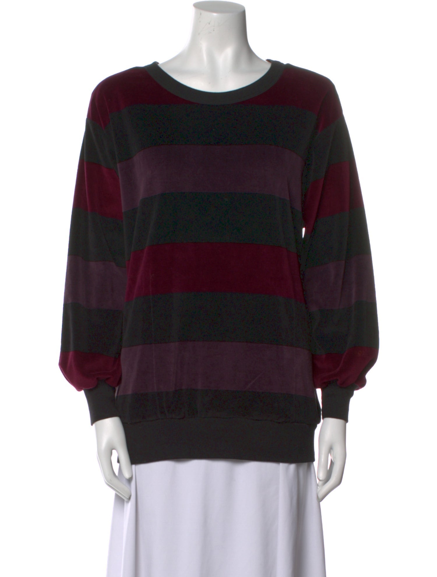 Sonia Rykiel Striped Scoop Neck Sweatshirt