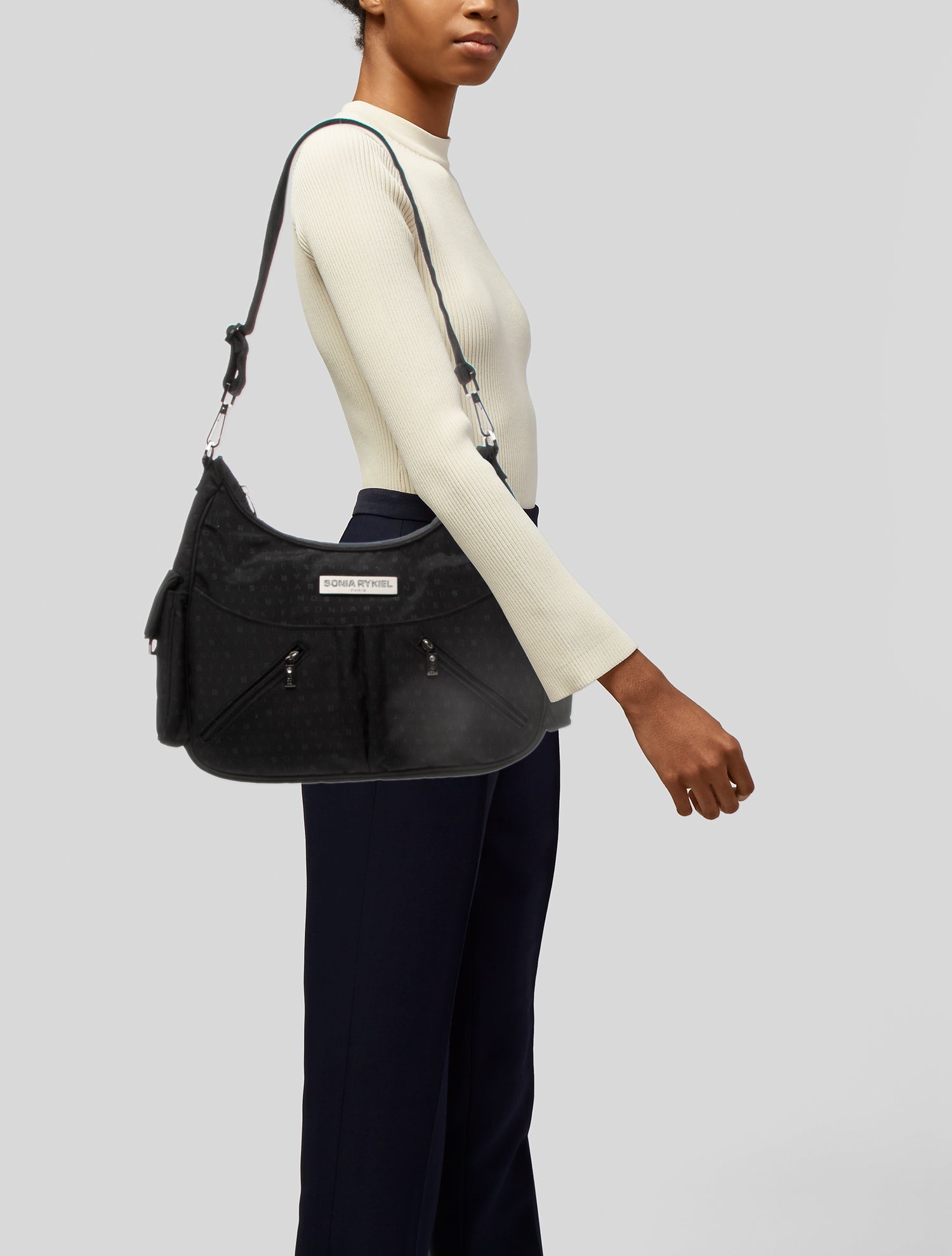 Sonia Rykiel Nylon Top Handle Bag