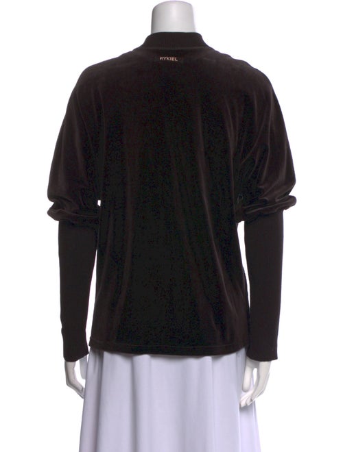 Sonia Rykiel Mock Neck Long Sleeve Button-Up Top