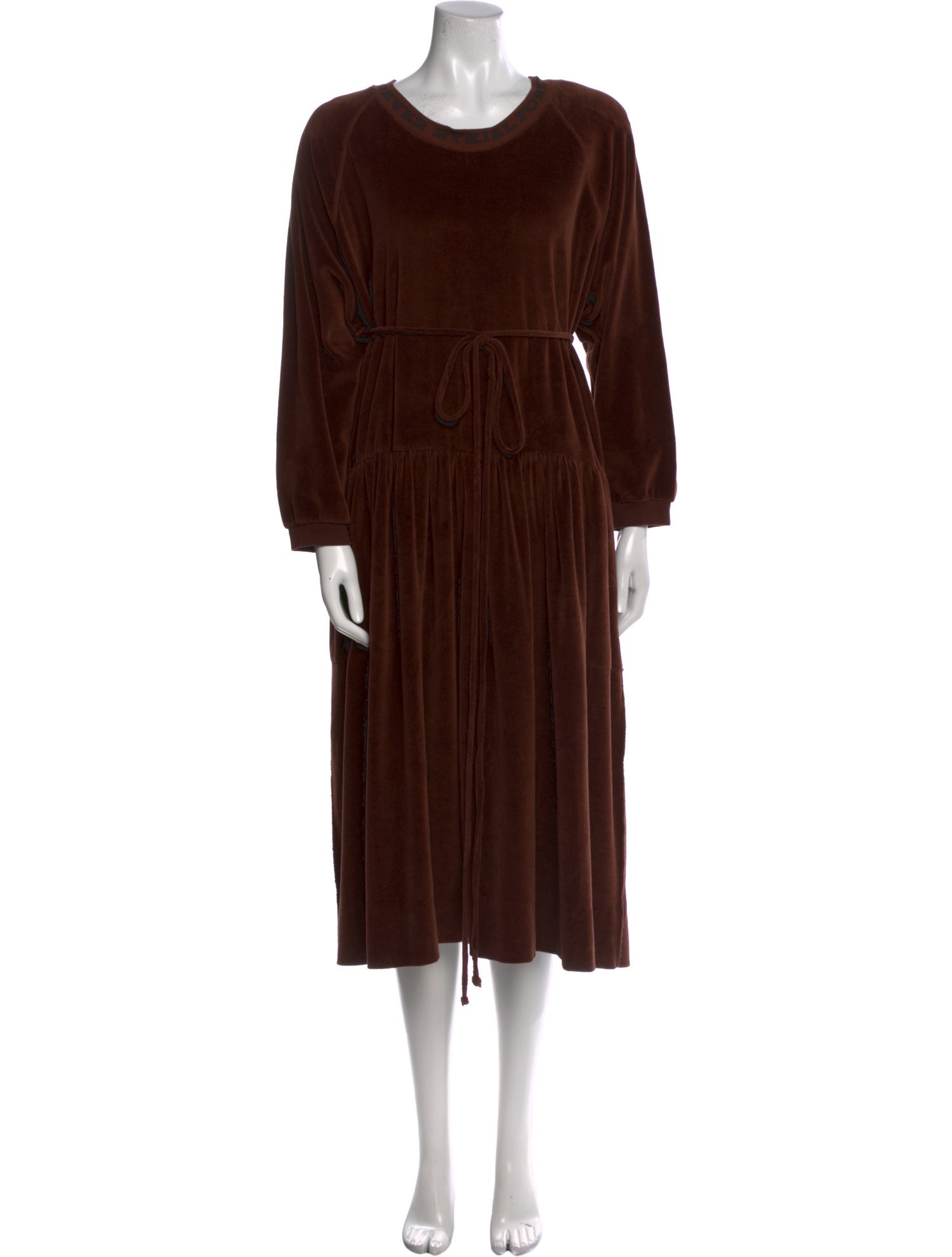 Sonia Rykiel Scoop Neck Midi Length Dress