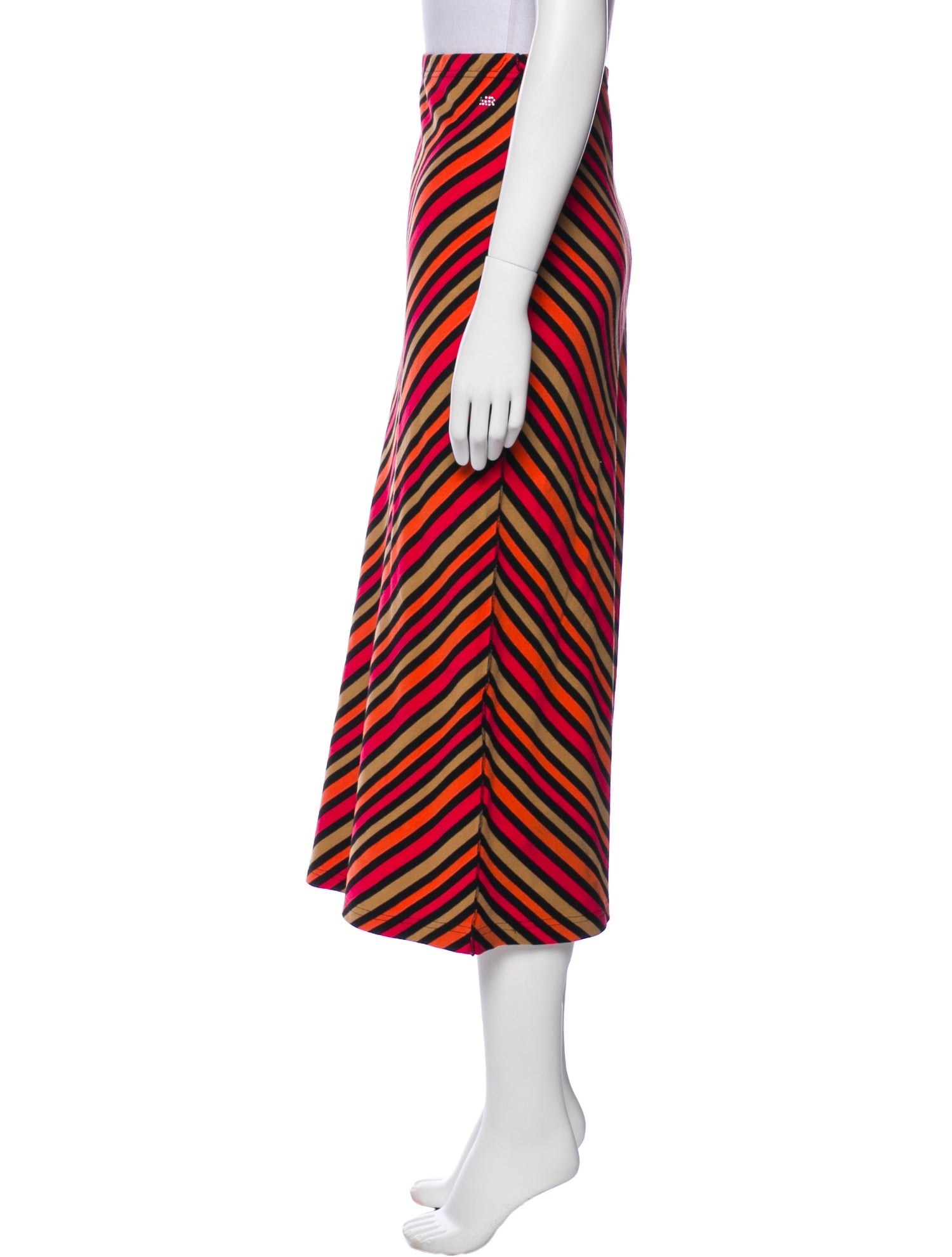 Sonia Rykiel Striped Midi Length Skirt