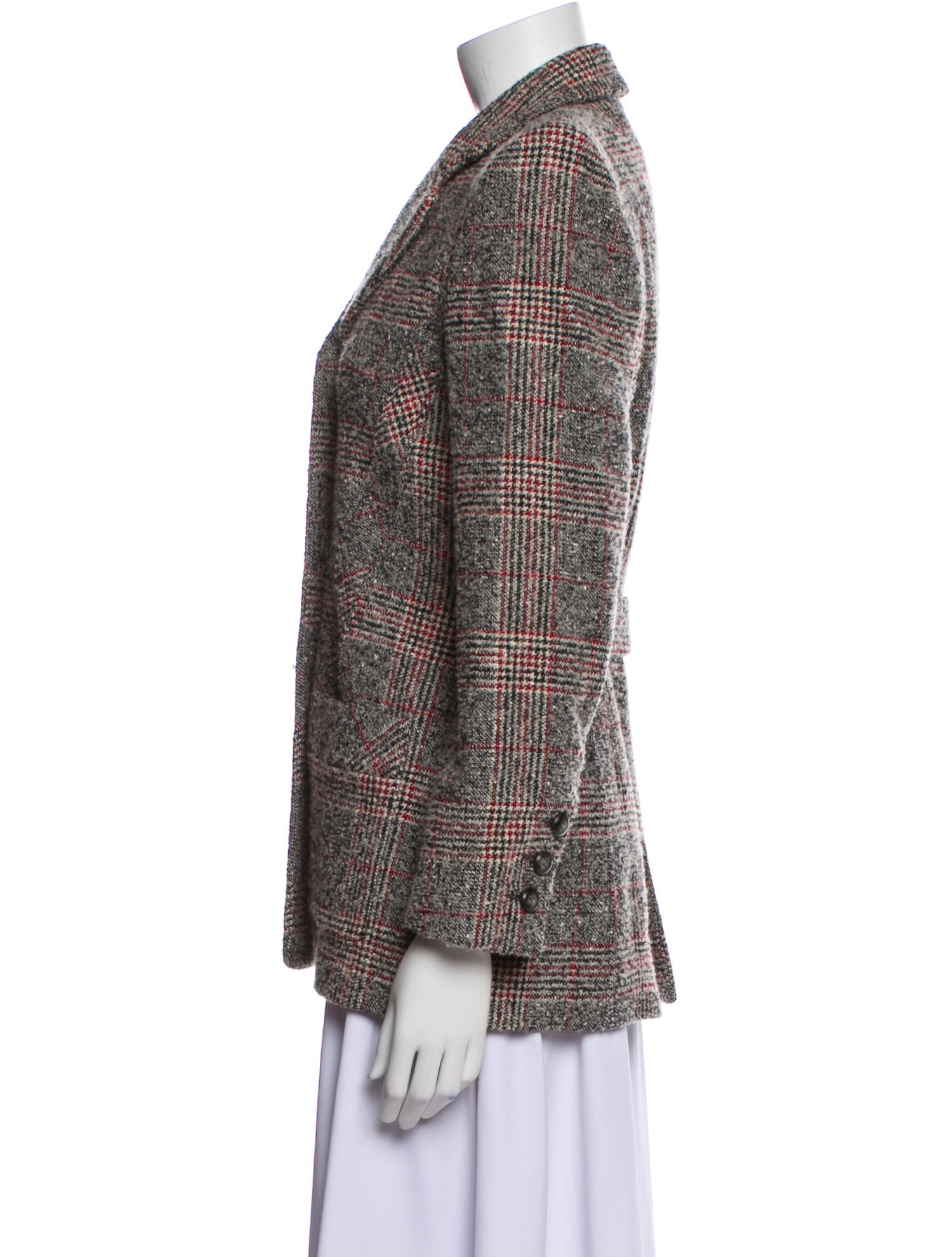 Sonia Rykiel Vintage Plaid Print Blazer