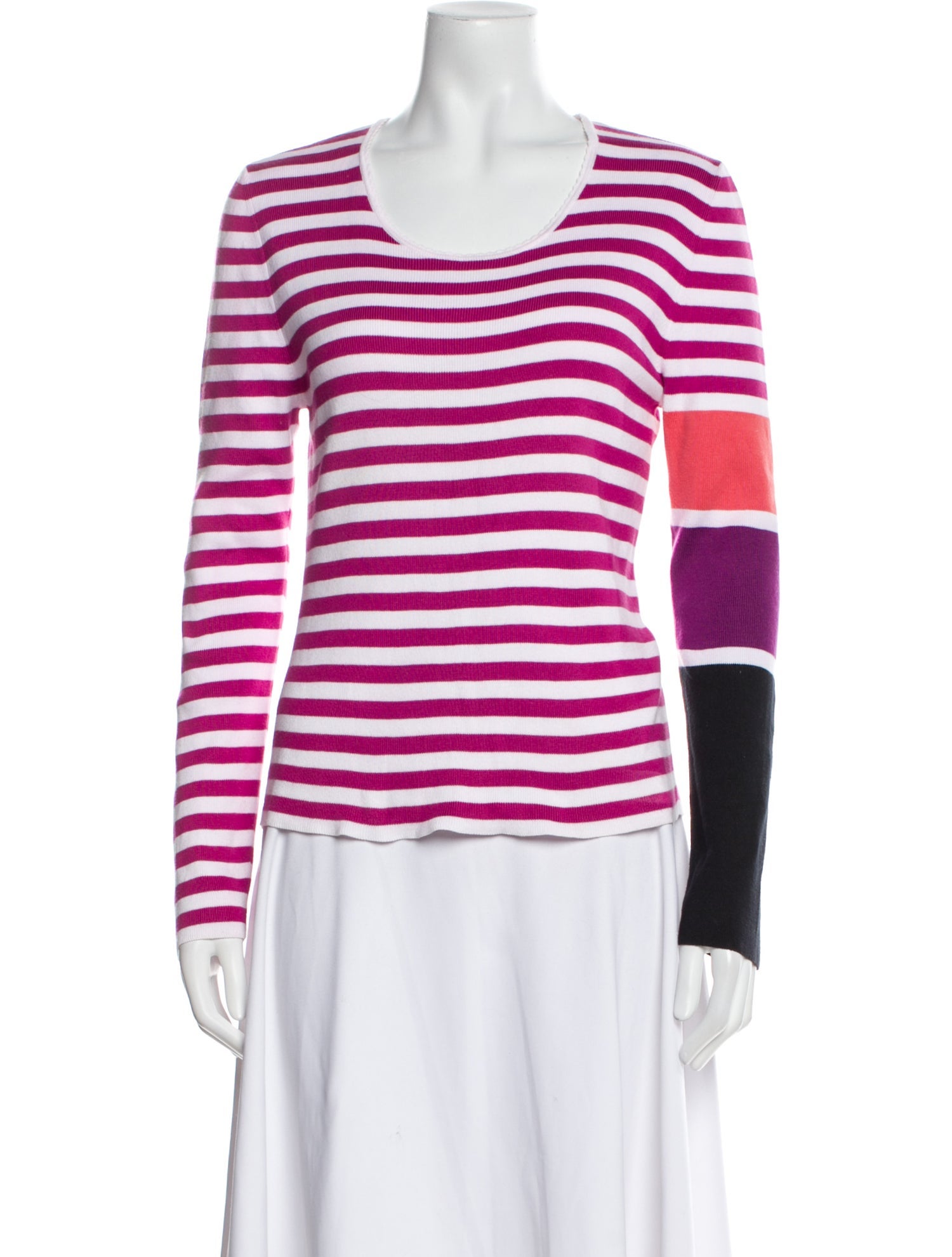 Sonia Rykiel Striped Scoop Neck Sweater