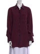Sonia Rykiel Silk Striped Button-Up Top