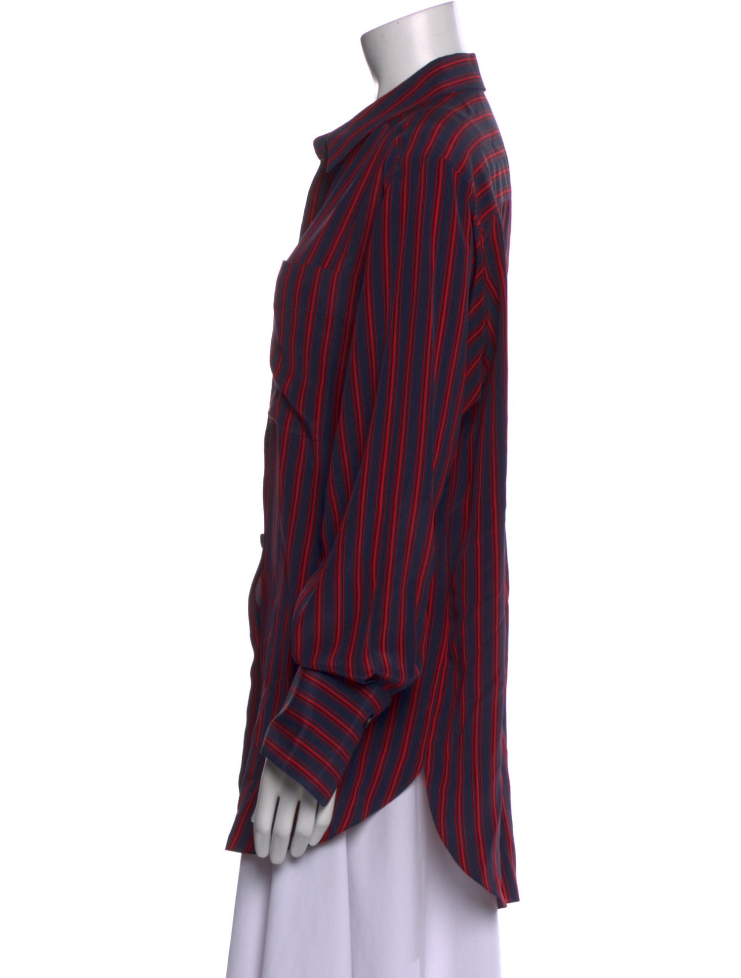 Sonia Rykiel Silk Striped Button-Up Top