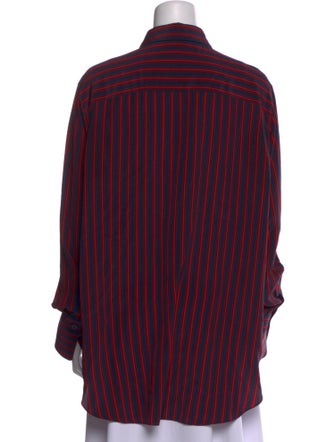 Sonia Rykiel Silk Striped Button-Up Top