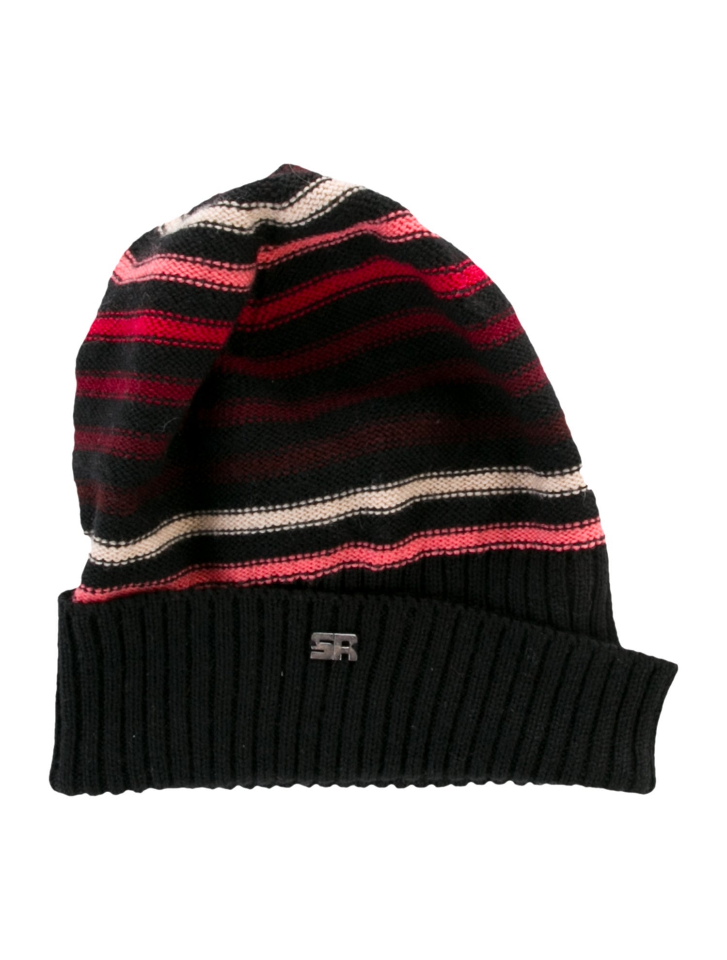 Sonia Rykiel Pattern Print Wool Knit Beanie w/Tags