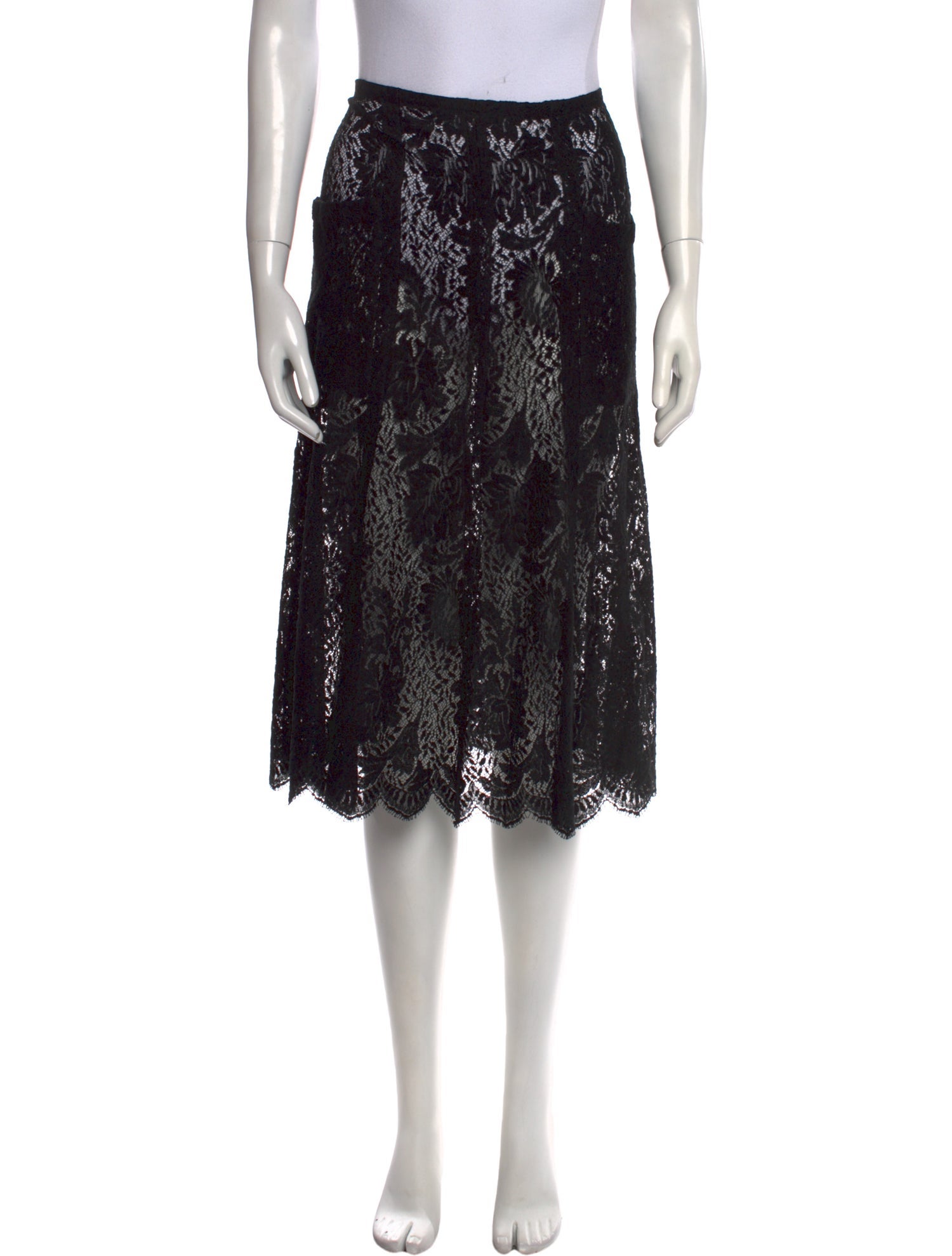 Sonia Rykiel Lace Pattern Knee-Length Skirt