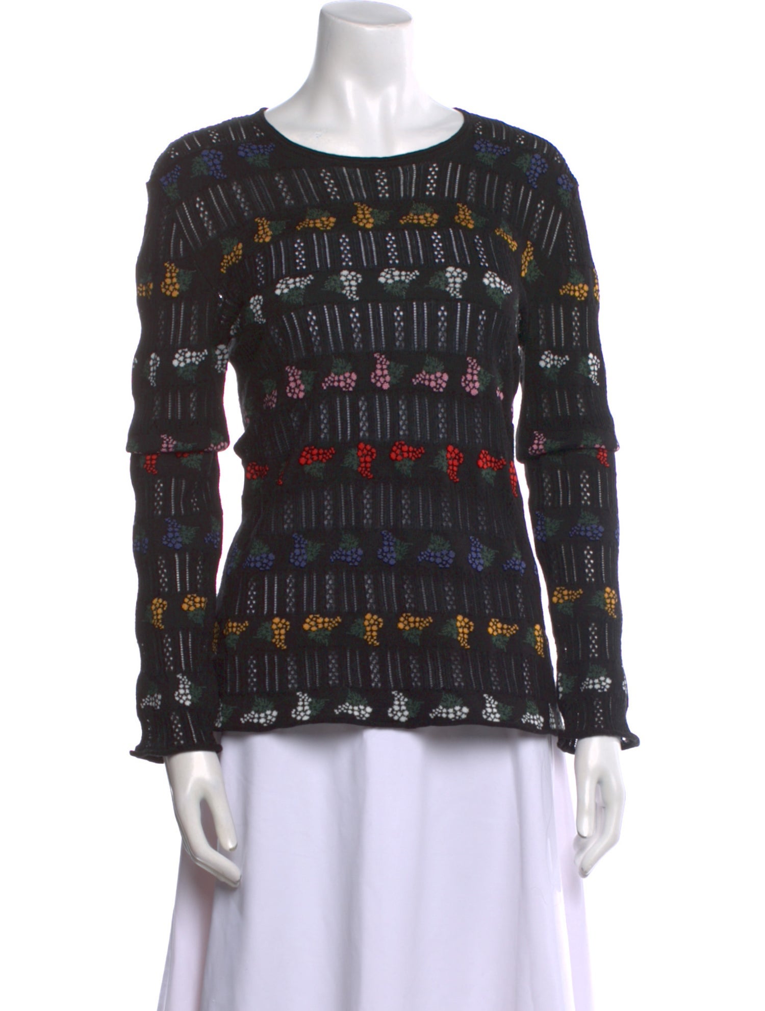 Sonia Rykiel Printed Scoop Neck Sweater