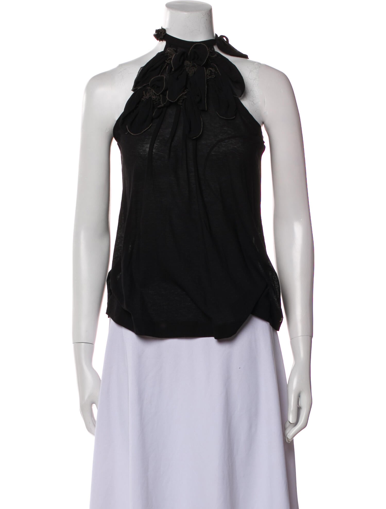 Sonia Rykiel Mock Neck Sleeveless Blouse