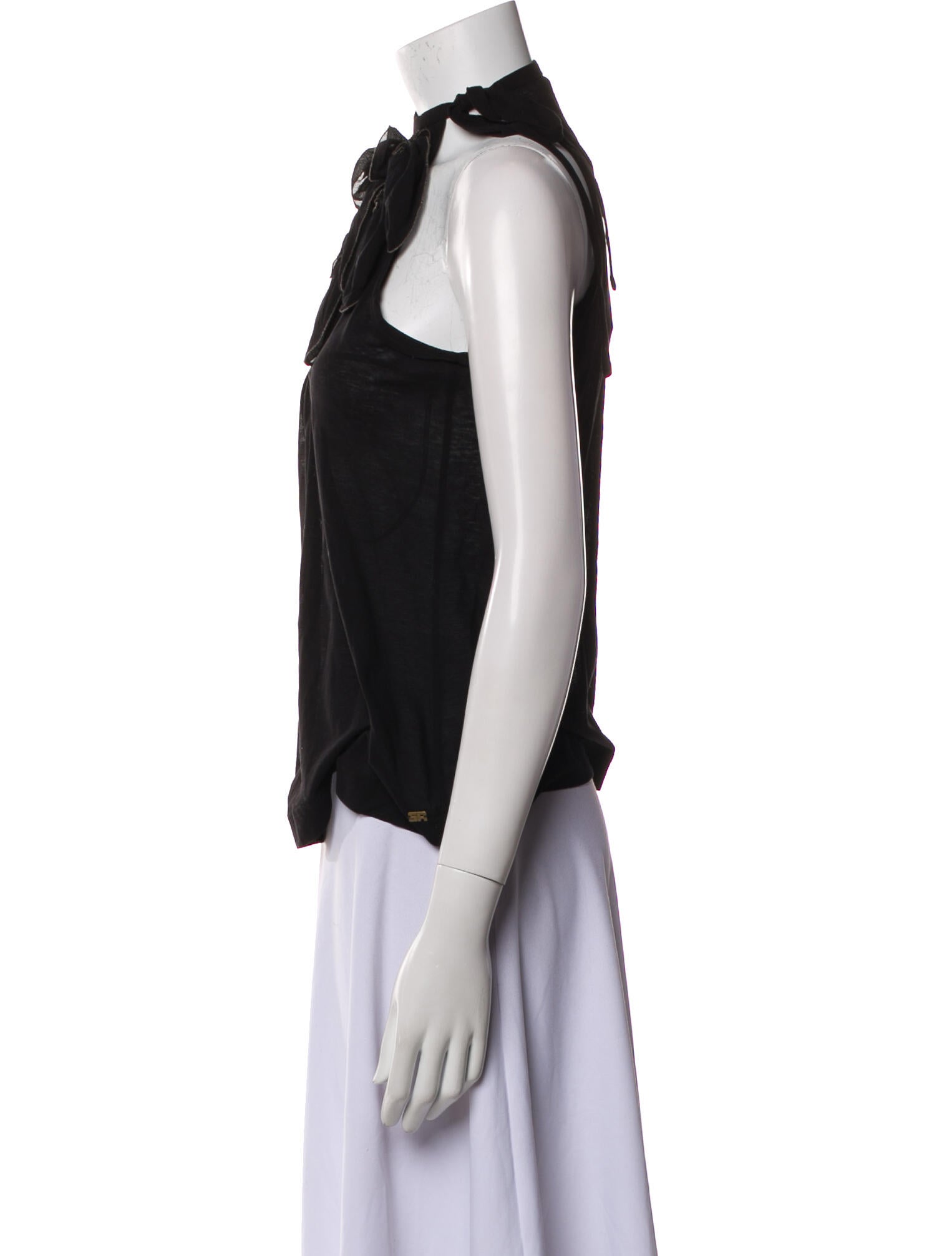 Sonia Rykiel Mock Neck Sleeveless Blouse
