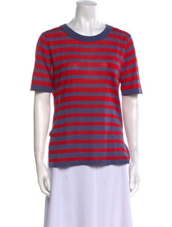 Sonia Rykiel Silk Striped T-Shirt