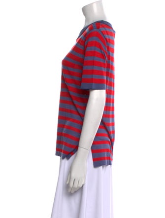 Sonia Rykiel Silk Striped T-Shirt