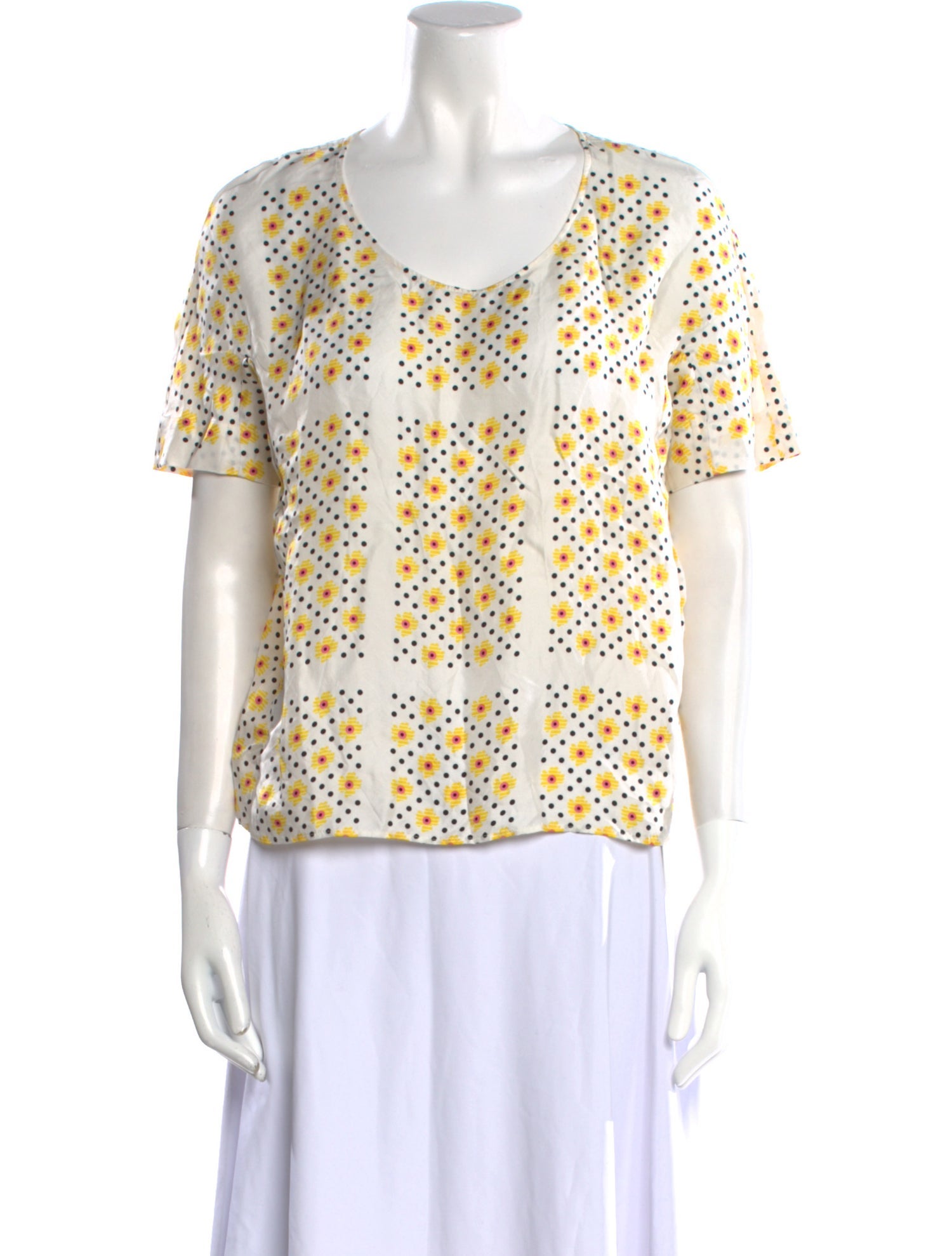 Sonia Rykiel Silk Printed T-Shirt