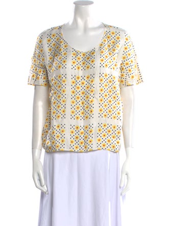 Sonia Rykiel Silk Printed T-Shirt
