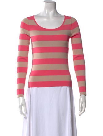 Sonia Rykiel Striped Scoop Neck Sweater