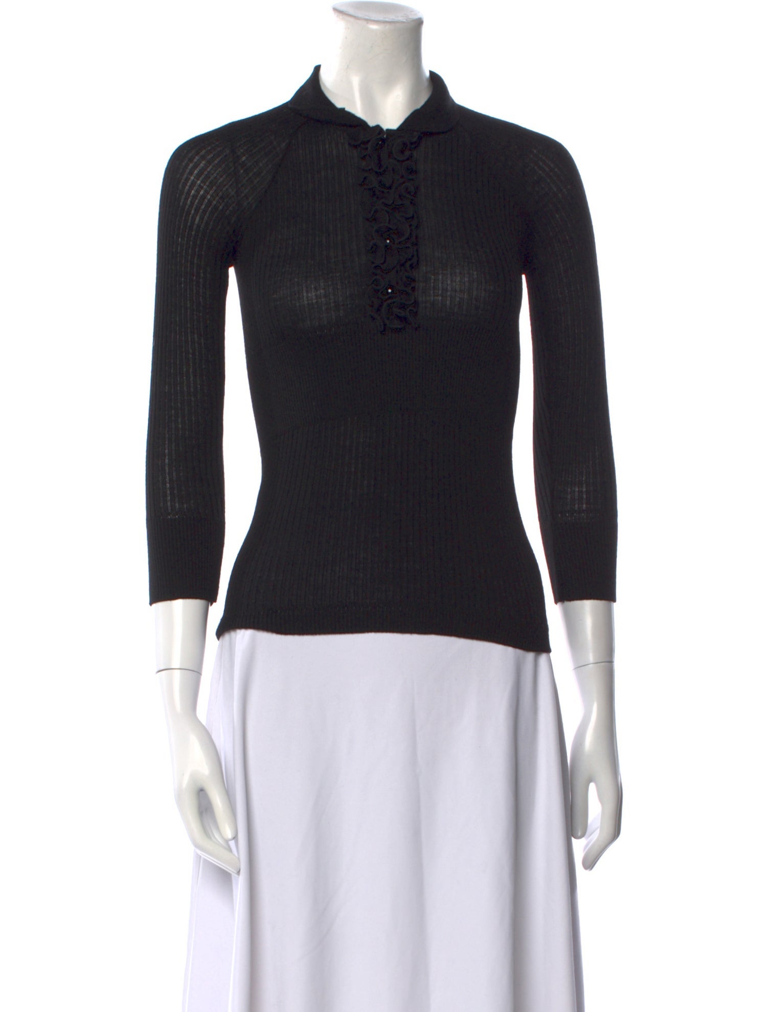 Sonia Rykiel Merino Wool Mock Neck Top