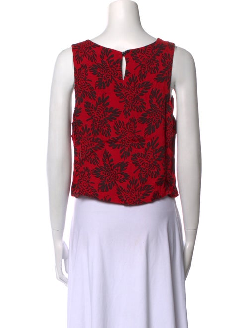 Sonia Rykiel Printed Scoop Neck Crop Top